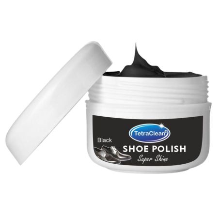 TetraClean Black Shoe Polish – Super Shine & Leather Protection (250g)