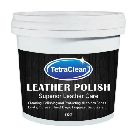 TetraClean Leather Polish | Superior Leather Care | Cleans, Polishes & Protects Shoes, Bags, Boots, Luggage & Leather Accessories (1 KG)
